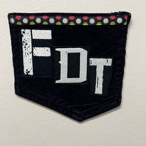 FDT Art collage patch black and white